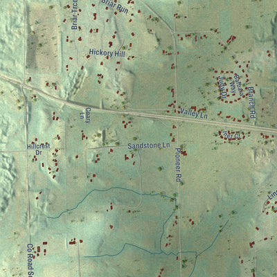 Second close-up of the map of the Town of Plymouth, Sheboygan County, Wisconsin print showing more streets and buildings