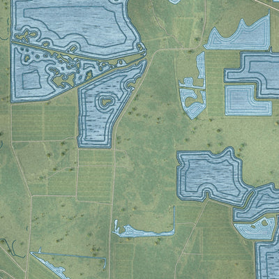 Close-up of the map of the Town of Port Edwards, Wisconsin print showing street and building detail