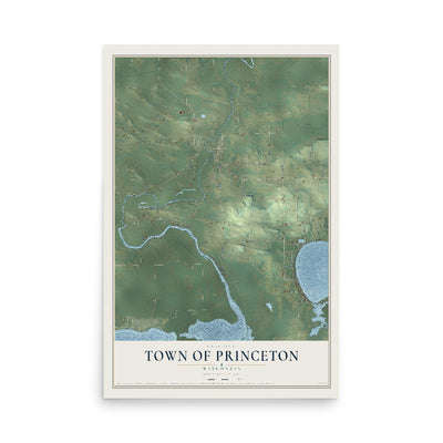 Map of the Town of Princeton, Wisconsin, 12 x 18 inch unframed archival matte print