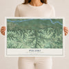 Map of Pulaski, Iowa County, Wisconsin, 12 x 18 inch unframed archival matte print