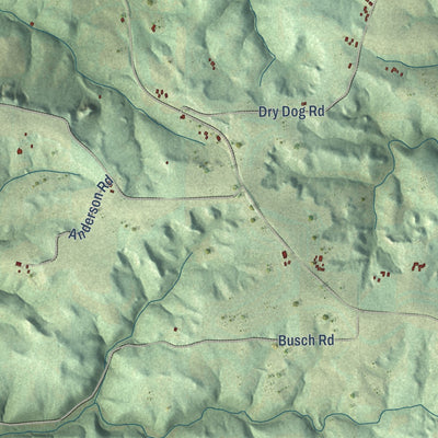 Close-up of the map of Pulaski, Iowa County, Wisconsin print showing street and building detail