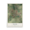 Map of Pulaski, Brown County, Wisconsin, 12 x 18 inch unframed archival matte print