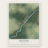 Pulcifer, Wisconsin map print, the full design