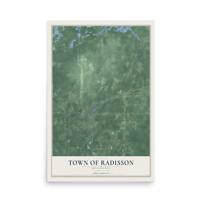 Map of the Town of Radisson, Wisconsin, 12 x 18 inch unframed archival matte print