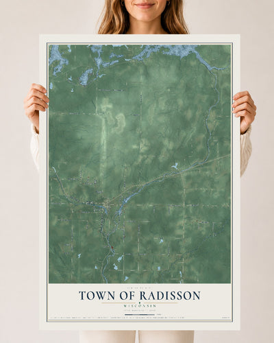 Map of the Town of Radisson, Wisconsin, 24 x 36 inch unframed archival matte print