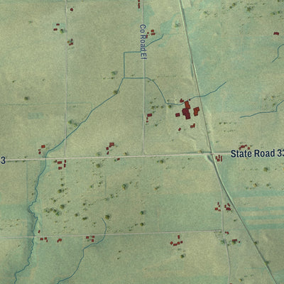 Second close-up of the map of Randolph, Columbia County, Wisconsin print showing more streets and buildings