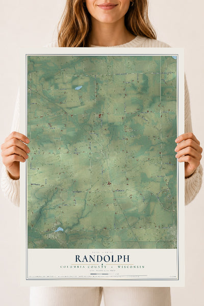Map of Randolph, Columbia County, Wisconsin, 18 x 24 inch unframed archival matte print