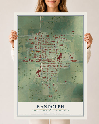 Map of Randolph, Dodge County, Wisconsin, 24 x 36 inch unframed archival matte print