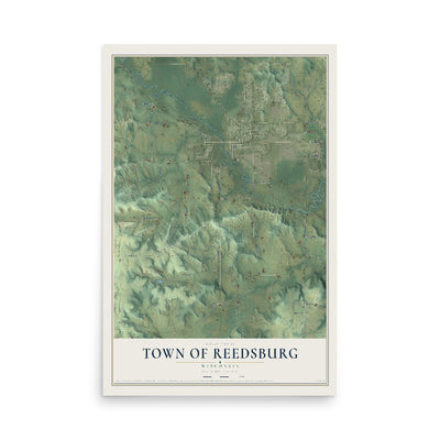 Map of the Town of Reedsburg, Wisconsin, 12 x 18 inch unframed archival matte print