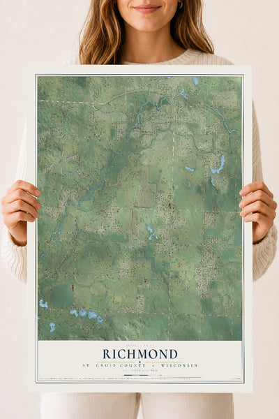 Map of Richmond, St. Croix County, Wisconsin, 18 x 24 inch unframed archival matte print