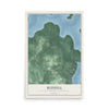 Map of Russell, Bayfield County, Wisconsin, 12 x 18 inch unframed archival matte print