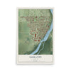 Map of Sauk City, Wisconsin, 12 x 18 inch unframed archival matte print