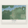 Sayner, Wisconsin map print, the full design