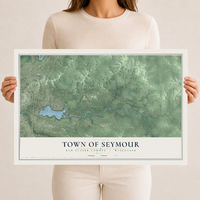 Map of the Town of Seymour, Eau Claire County, Wisconsin, 12 x 18 inch unframed archival matte print