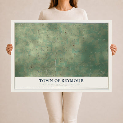 Map of the Town of Seymour, Outagamie County, Wisconsin, 24 x 36 inch unframed archival matte print