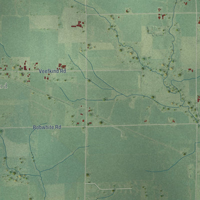 Close-up of the map of Sherman, Clark County, Wisconsin print showing street and building detail