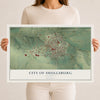 Map of Shullsburg, Wisconsin, 12 x 18 inch unframed archival matte print