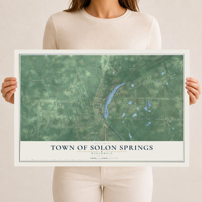 Map of the Town of Solon Springs, Wisconsin, 12 x 18 inch unframed archival matte print