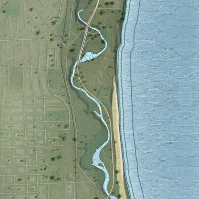 Close-up of the map of the Town of Somers, Wisconsin print showing street and building detail