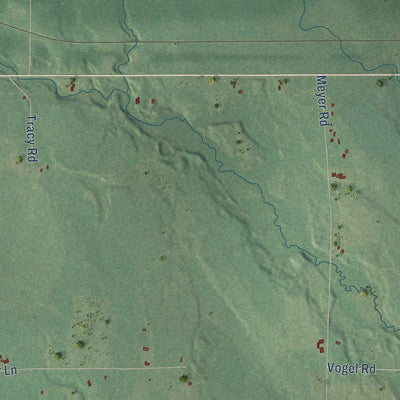 Close-up of the map of Somo, Wisconsin print showing street and building detail
