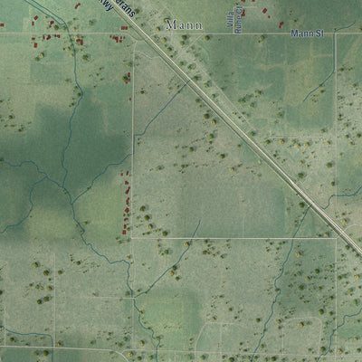 Close-up of the map of the Town of Spencer, Wisconsin print showing street and building detail