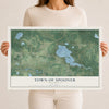 Map of the Town of Spooner, Wisconsin, 12 x 18 inch unframed archival matte print
