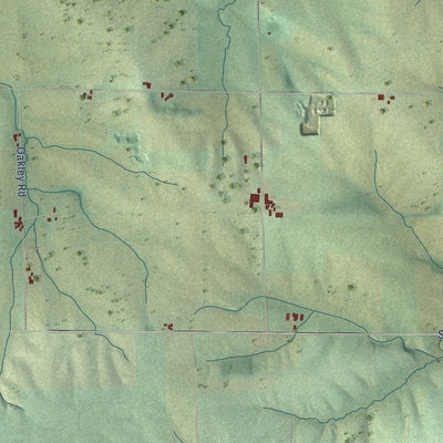 Close-up of the map of Spring Grove, Wisconsin print showing street and building detail