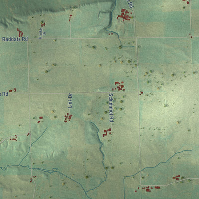 Close-up of the map of Springvale, Columbia County, Wisconsin print showing street and building detail