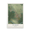 Map of St. Cloud, Wisconsin, 12 x 18 inch unframed archival matte print