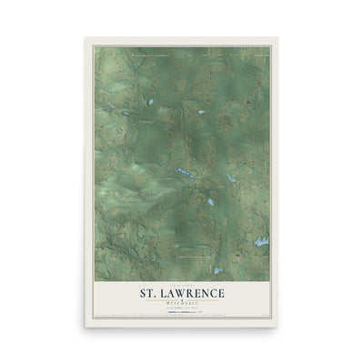 Map of St. Lawrence, Wisconsin, 12 x 18 inch unframed archival matte print