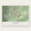 St. Peter, Wisconsin map print, the full design