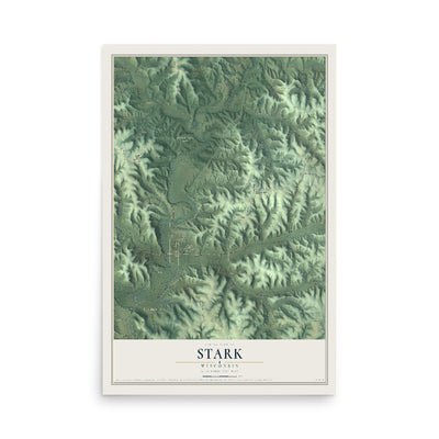 Map of Stark, Wisconsin, 12 x 18 inch unframed archival matte print