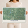 Map of Stephenson, Wisconsin, 12 x 18 inch unframed archival matte print