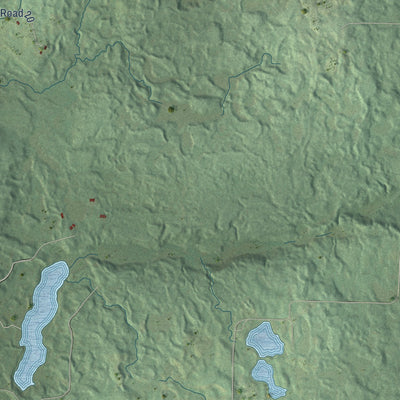 Close-up of the map of Strickland, Wisconsin print showing street and building detail