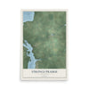 Map of Strongs Prairie, Wisconsin, 12 x 18 inch unframed archival matte print