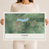Map of Strum, Wisconsin, 12 x 18 inch unframed archival matte print