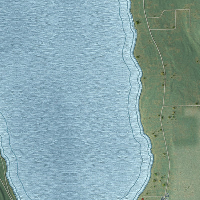 Second close-up of the map of Sturgeon Bay, Wisconsin print showing more streets and buildings