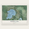Summit Lake, Wisconsin map print, the full design