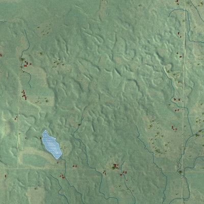 Close-up of the map of Taft, Wisconsin print showing street and building detail