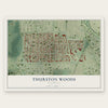 Thurston Woods, Wisconsin map print, the full design