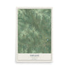Map of Tiffany, Wisconsin, 12 x 18 inch unframed archival matte print