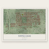 Tippecanoe, Wisconsin map print, the full design