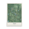 Map of Trego, Wisconsin, 12 x 18 inch unframed archival matte print
