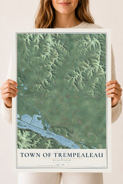Map of the Town of Trempealeau, Wisconsin, 18 x 24 inch unframed archival matte print
