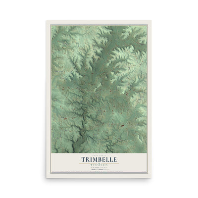 Map of Trimbelle, Wisconsin, 12 x 18 inch unframed archival matte print