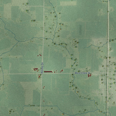 Second close-up of the map of Unity, Clark County, Wisconsin print showing more streets and buildings