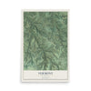 Map of Vermont, Wisconsin, 12 x 18 inch unframed archival matte print