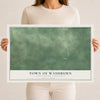 Map of the Town of Washburn, Clark County, Wisconsin, 12 x 18 inch unframed archival matte print