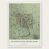 Washington Highlands, Wisconsin map print, the full design