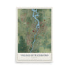 Map of Waterford, Wisconsin, 12 x 18 inch unframed archival matte print